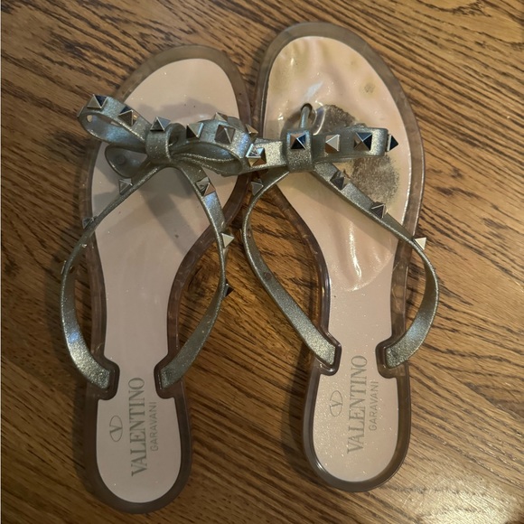 Valentino Rockstud flops gold 38 - Picture 1 of 6